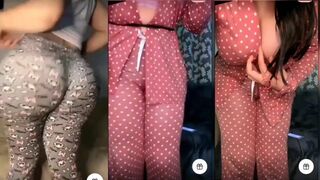 الشرموطه لابسه البيجامه  سكس نار وواقفه تهز في طيازها اوي وترقص فيهم وتحكها في كس صاحبتها هي وواقفه وراها بتحضن فيها وماسكه وسطها