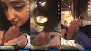 ام عيون مكحله وواسعه  فيلم سكس  مايله بلبسها علي زوبر حجبيبها ومدخلاه في بوقها وبتمص فيه اوي وتلحسه بلسانها الطويل